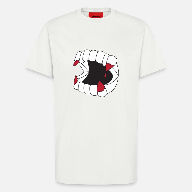 Vampir Zähne - T-Shirt - made by SPREAD - OFF WHITE