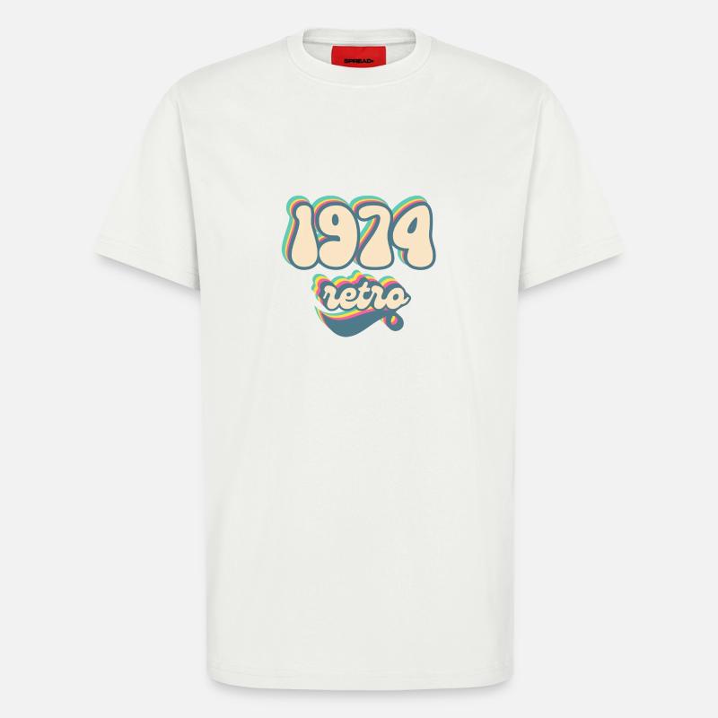 1974 Retro Geschenkidee - T-Shirt - made by SPREAD - OFF WHITE