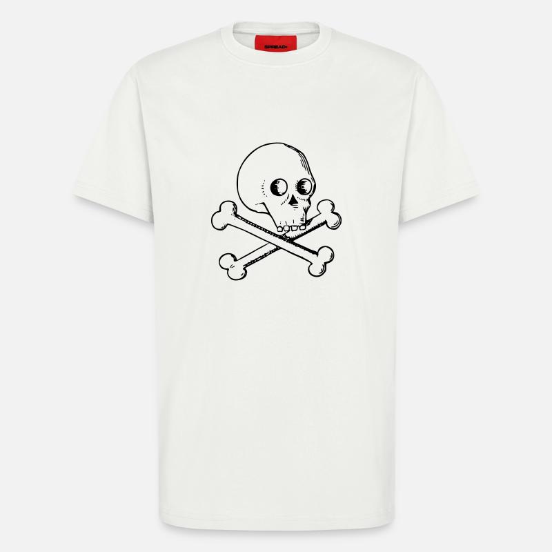 Schädel und Knochen - T-Shirt - made by SPREAD - OFF WHITE