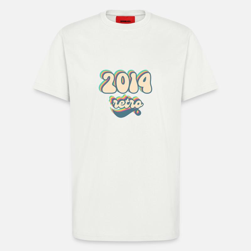 2014 retro idée cadeau - T-shirt bio décontracté fabriqué en UE - OFF WHITE