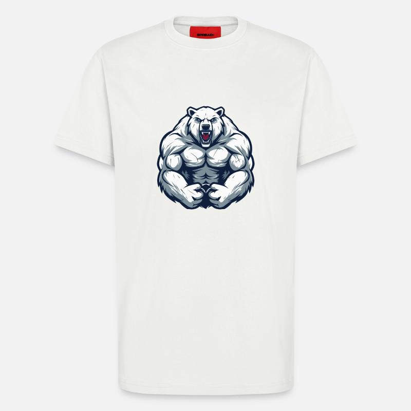 Eisbär Comic Workout - T-Shirt - made by SPREAD - OFF WHITE