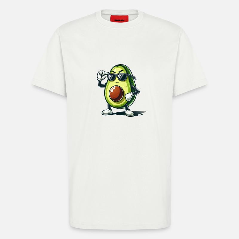 Avocado Comic Cool - T-Shirt - made by SPREAD - OFF WHITE