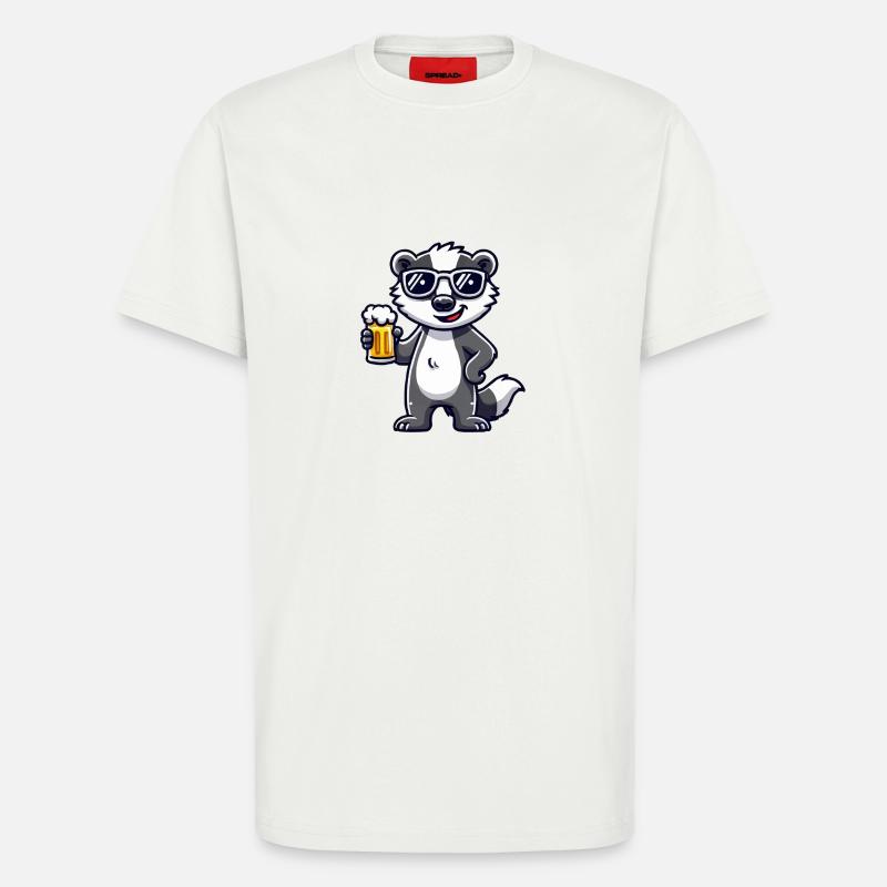 dachs bier - T-Shirt - made by SPREAD - OFF WHITE