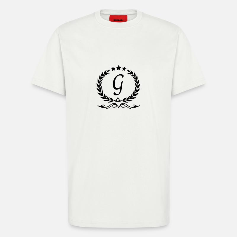 Krone mit Buchstabe g - T-Shirt - made by SPREAD - OFF WHITE