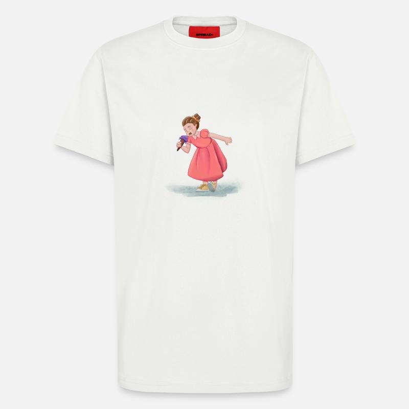Mädchen mit Kleid und Eis - T-Shirt - made by SPREAD - OFF WHITE
