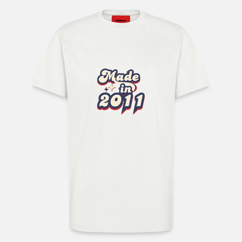 Made in 2011 retro - T-Shirt - made by SPREAD - OFF WHITE