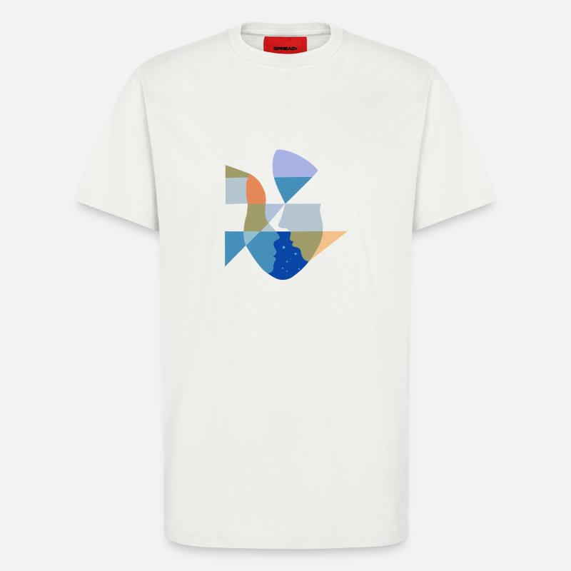 Connexion céleste - T-shirt bio décontracté fabriqué en UE - OFF WHITE
