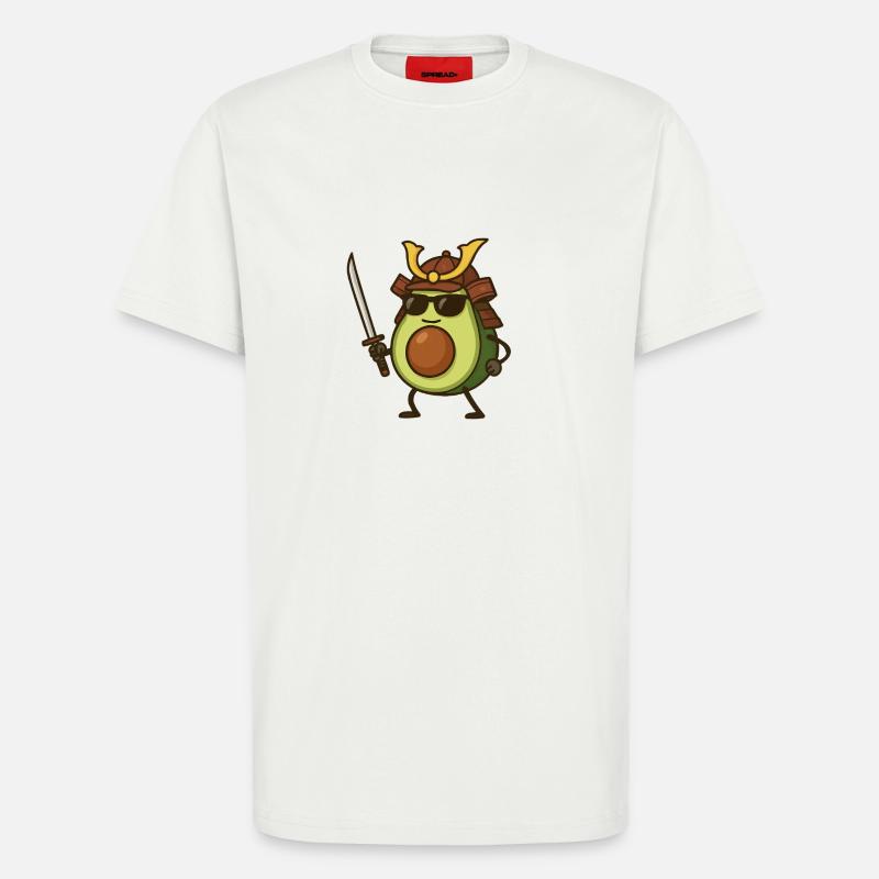 Avocat Samouraï - T-shirt bio décontracté fabriqué en UE - OFF WHITE