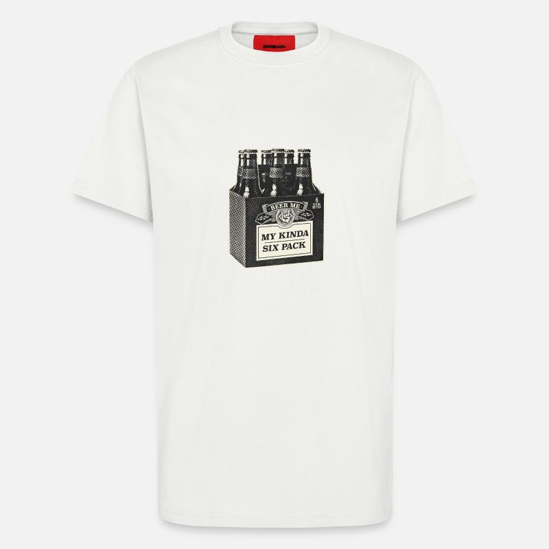Mon Kinda Six Pack - T-shirt bio décontracté fabriqué en UE - OFF WHITE
