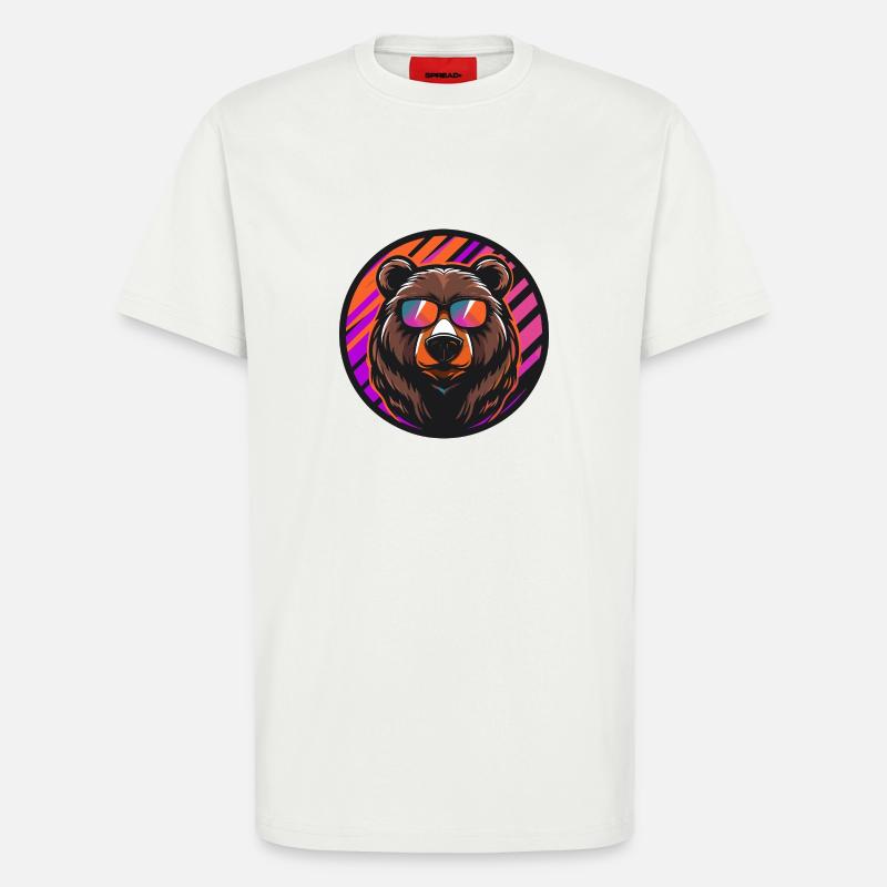 Bär Comic Cool - T-Shirt - made by SPREAD - OFF WHITE