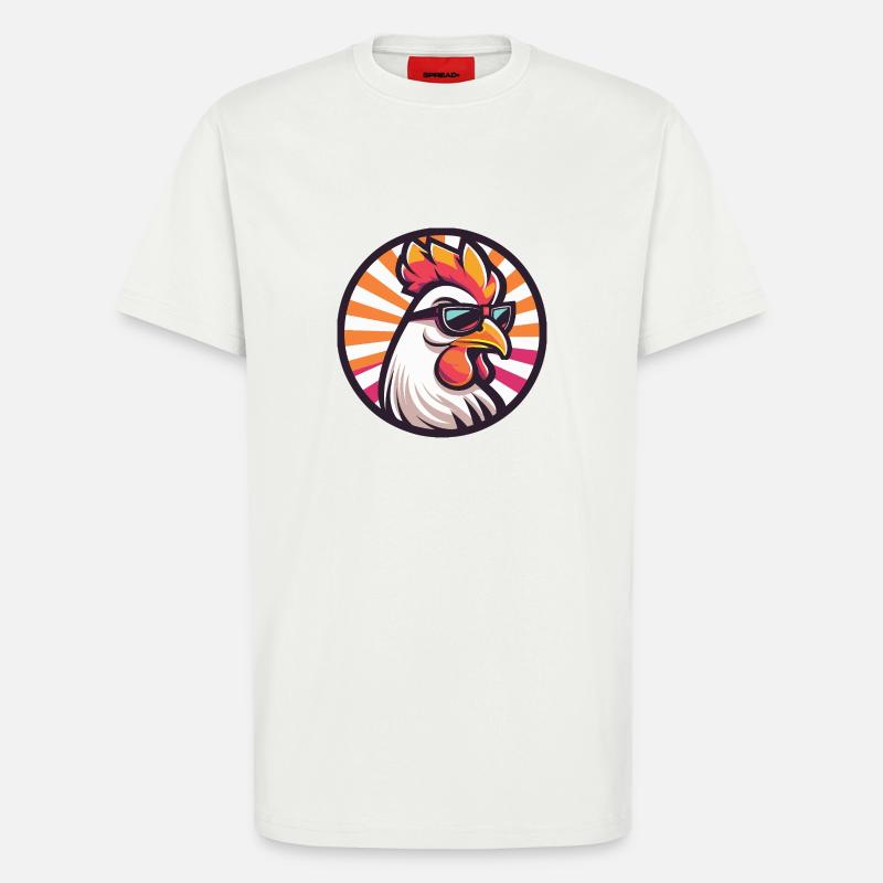 Huhn Comic Cool - T-Shirt - made by SPREAD - OFF WHITE