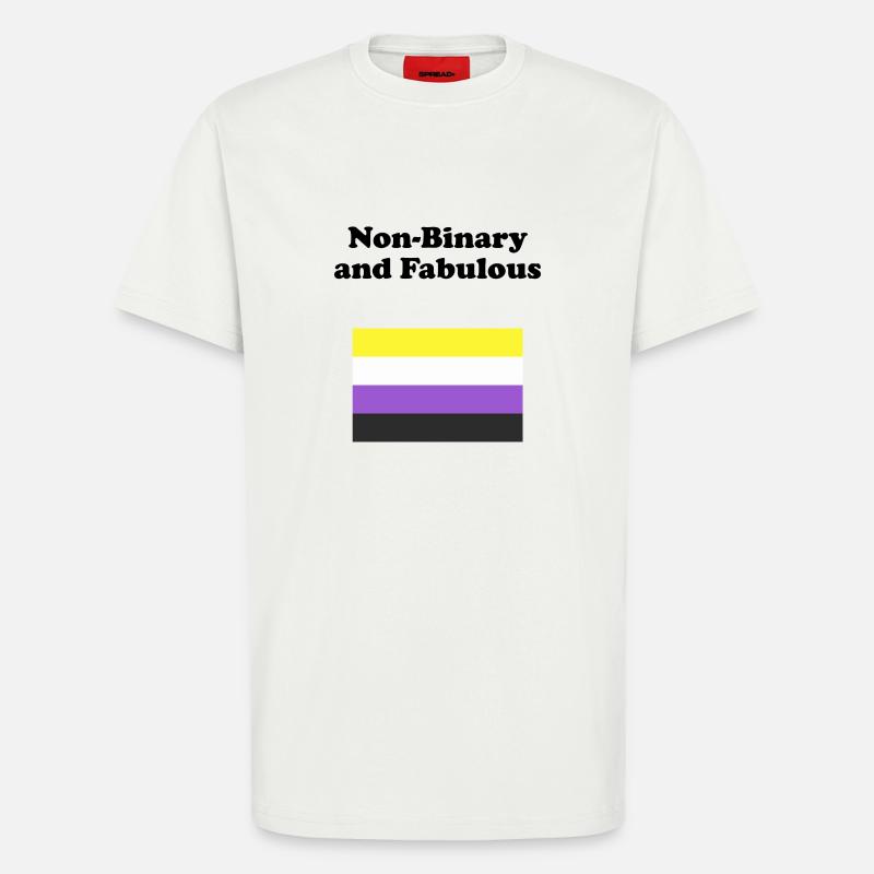 Non Binary and Fabulous - T-Shirt - made by SPREAD - OFF WHITE