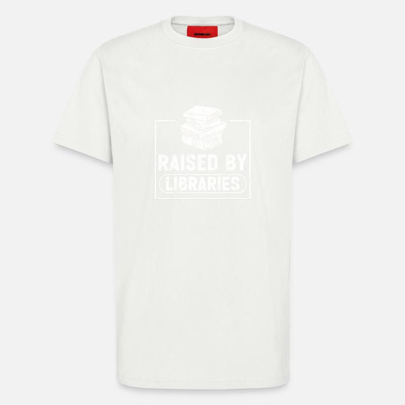 Raised By Libraries 3 - T-Shirt - made by SPREAD - OFF WHITE