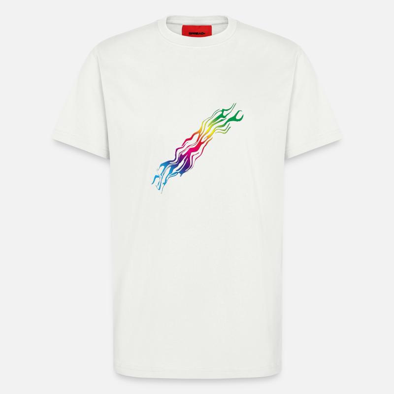 Regenbogen / Rainbow - T-Shirt - made by SPREAD - OFF WHITE