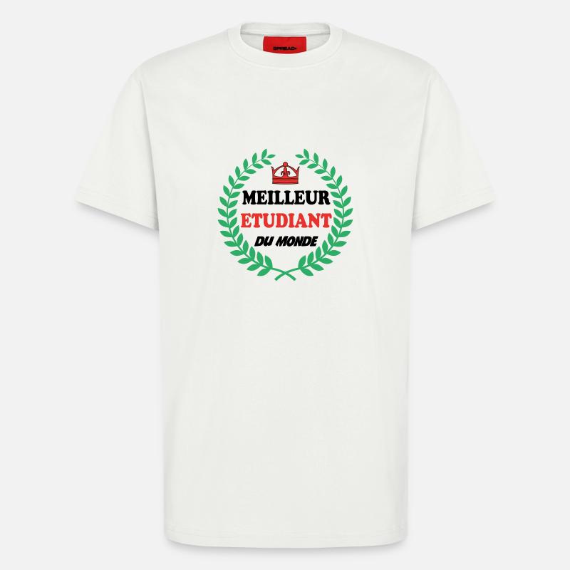 BESTER STUDENT DER WELT - T-Shirt - made by SPREAD - OFF WHITE