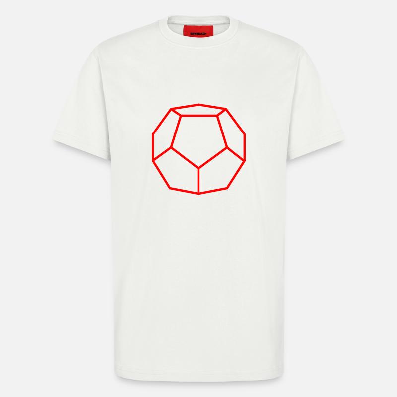 Roter Dodekaeder - T-Shirt - made by SPREAD - OFF WHITE