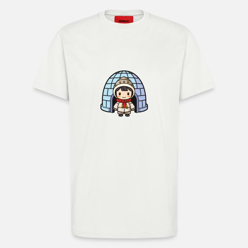 iglu eskimo mädchen - T-Shirt - made by SPREAD - OFF WHITE