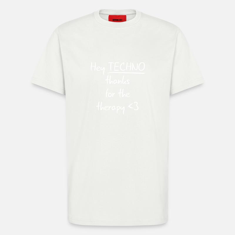 Techno Therapy - T-Shirt - made by SPREAD - OFF WHITE
