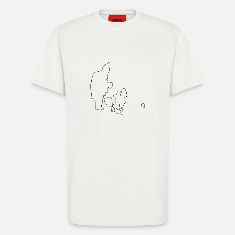 denmark,dänemark - T-Shirt - made by SPREAD - OFF WHITE