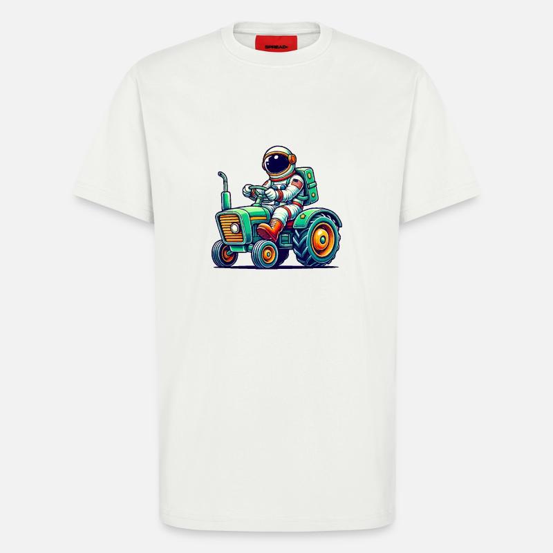 Astronaut Traktor - T-Shirt - made by SPREAD - OFF WHITE