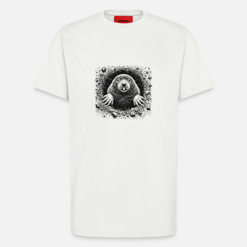 Mole - T-Shirt - made by SPREAD - OFF WHITE