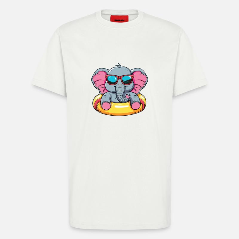 Elephant Summer Comic - T-Shirt - made by SPREAD - OFF WHITE