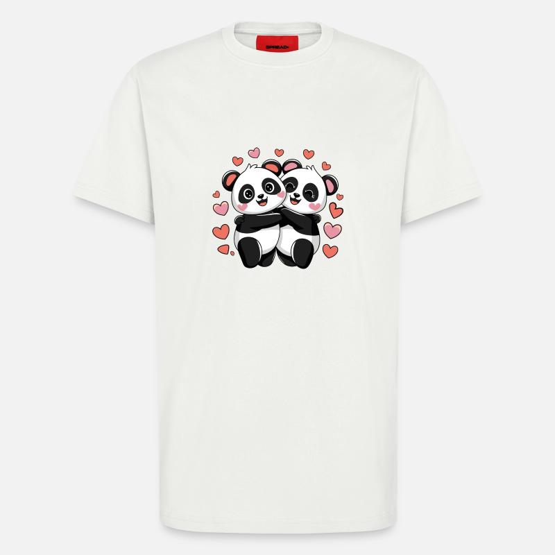 Panda Love - T-Shirt - made by SPREAD - OFF WHITE