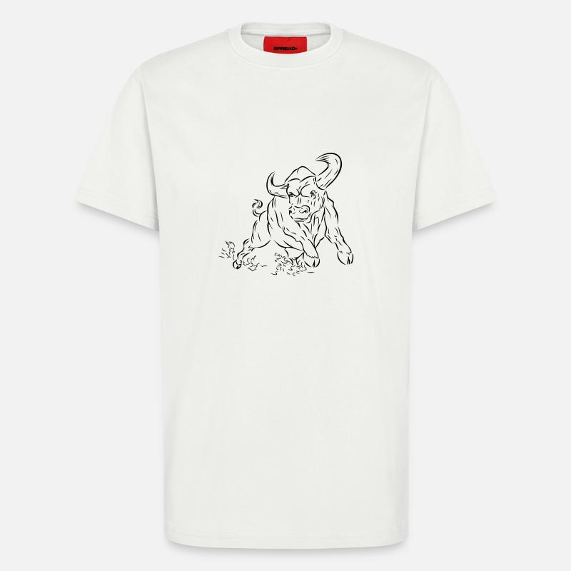Bull - T-Shirt - made by SPREAD - OFF WHITE