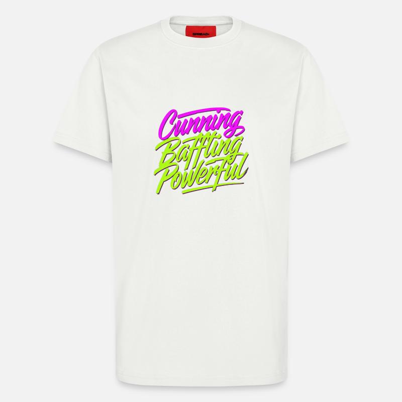 Cunning Baffling Powerful 10 - T-Shirt - made by SPREAD - OFF WHITE