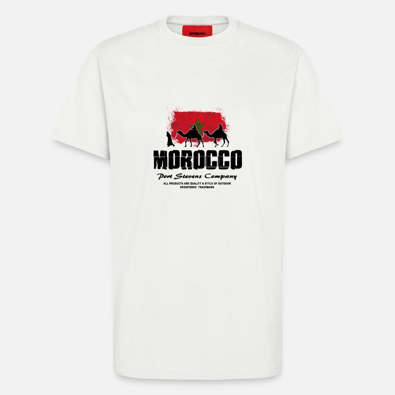 Morocco - Camel & Flag - T-Shirt - made by SPREAD - OFF WHITE