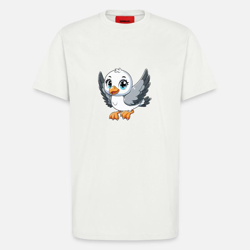 Bébé mouette - T-shirt bio décontracté fabriqué en UE - OFF WHITE