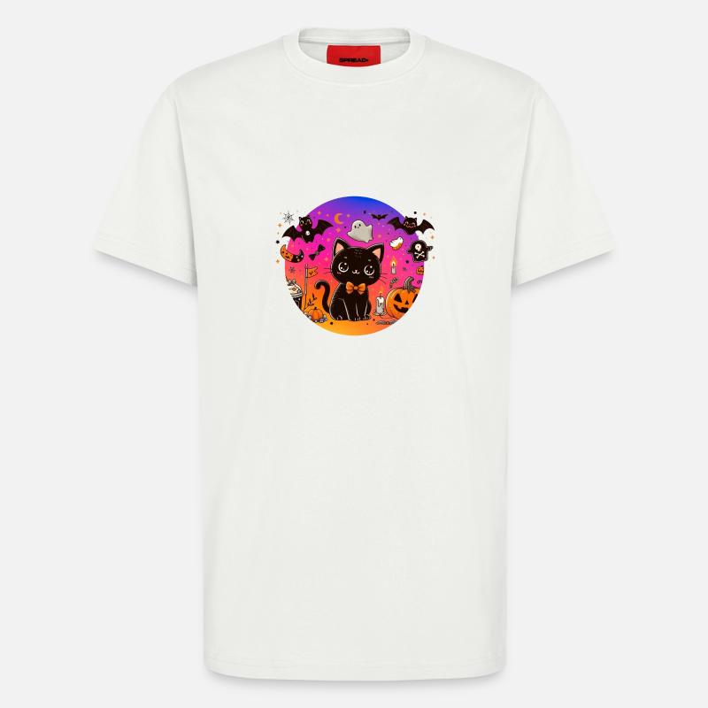 Süßes Kätzchen Halloween - T-Shirt - made by SPREAD - OFF WHITE