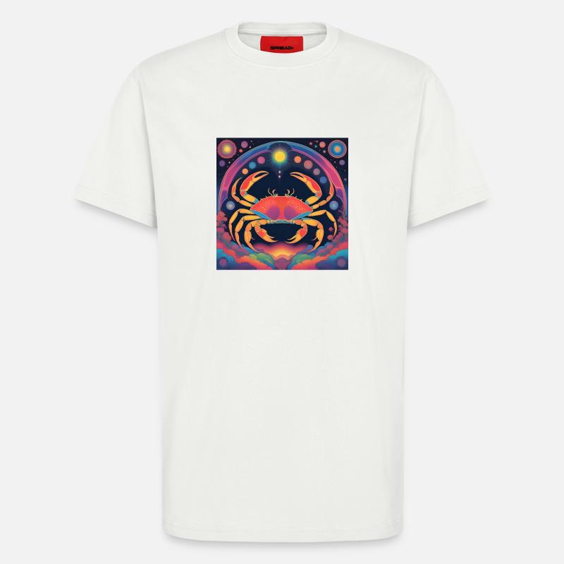 Krebs Sterne Astrologie Geschenk - T-Shirt - made by SPREAD - OFF WHITE