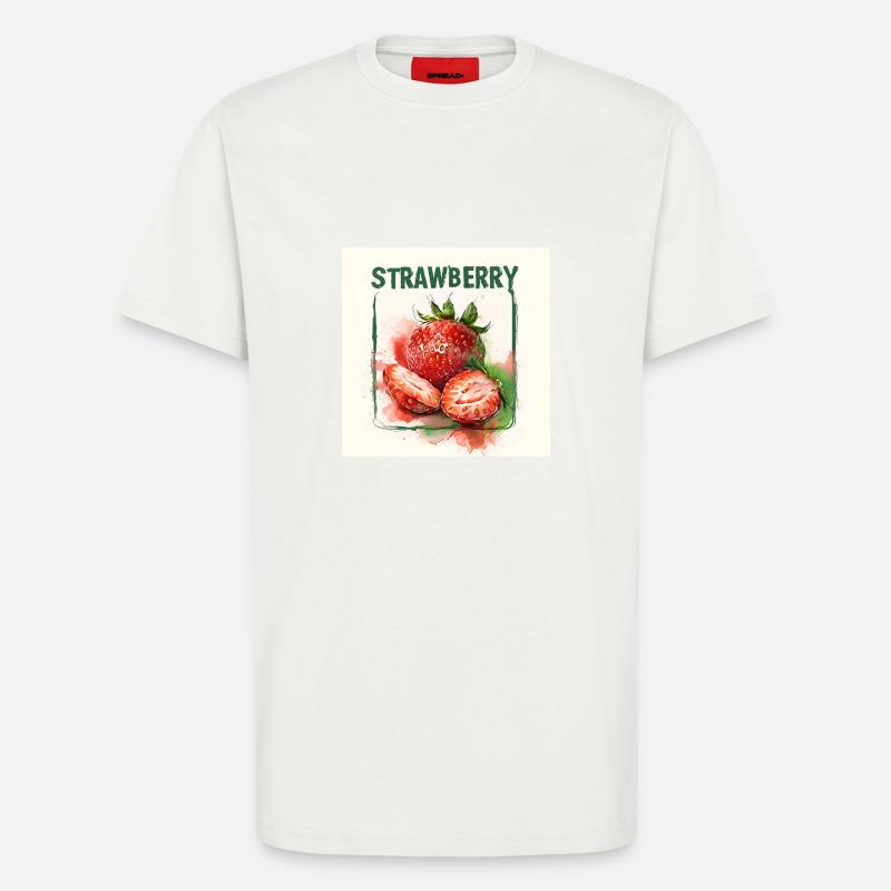 Erdbeere Frucht lecker Geschenk - T-Shirt - made by SPREAD - OFF WHITE