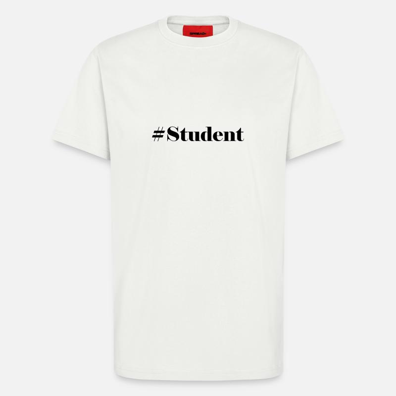 #Student logo - T-shirt bio décontracté fabriqué en UE - OFF WHITE