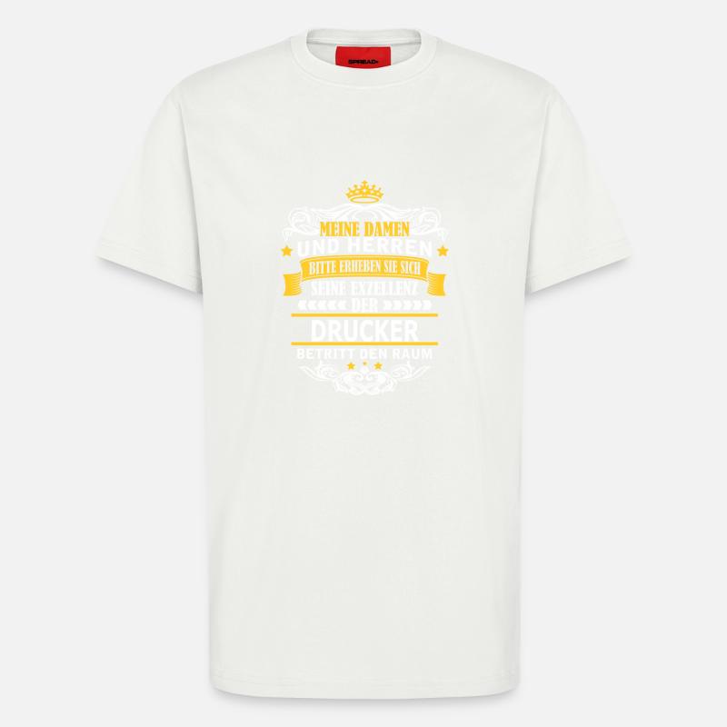 DRUCKER - T-Shirt - made by SPREAD - OFF WHITE