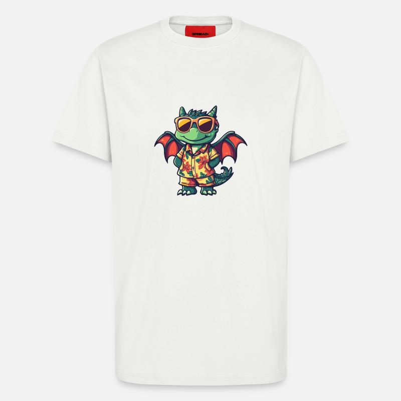 Drache Cool Sommer - T-Shirt - made by SPREAD - OFF WHITE