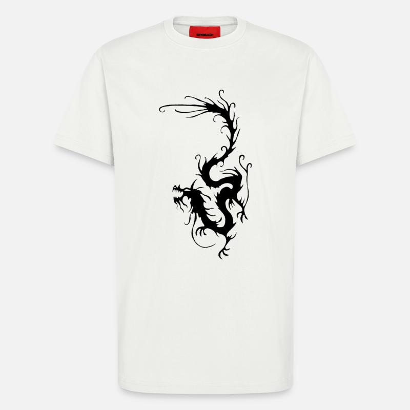 Schwarzer Rauchdrache - T-Shirt - made by SPREAD - OFF WHITE