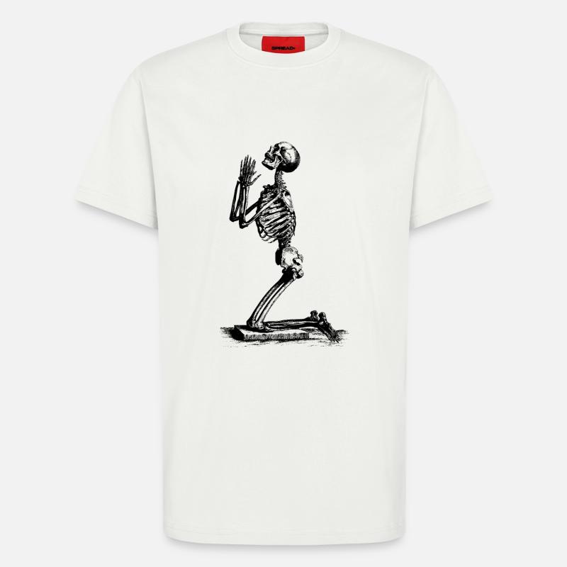 Skelett Pray - T-Shirt - made by SPREAD - OFF WHITE