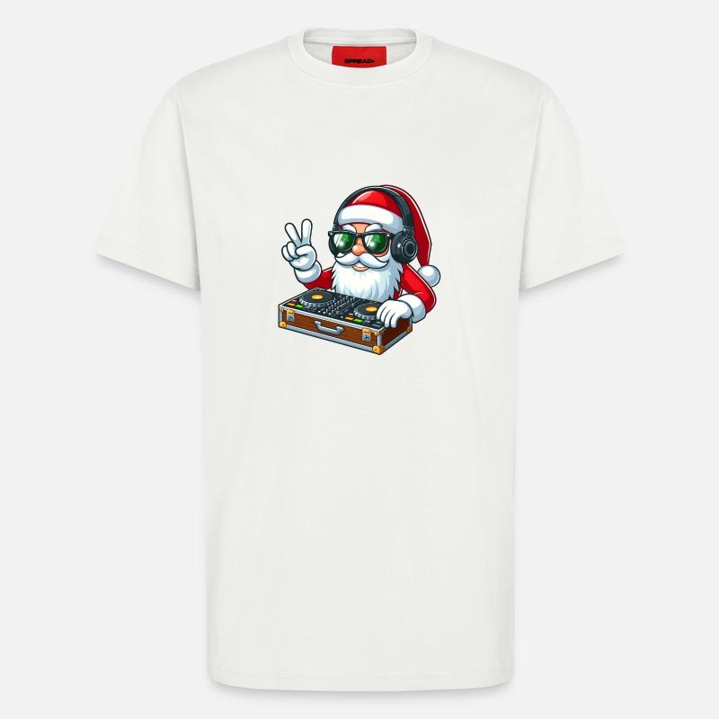 Cooler Weihnachtsmann mit Sonnenbrille - T-Shirt - made by SPREAD - OFF WHITE