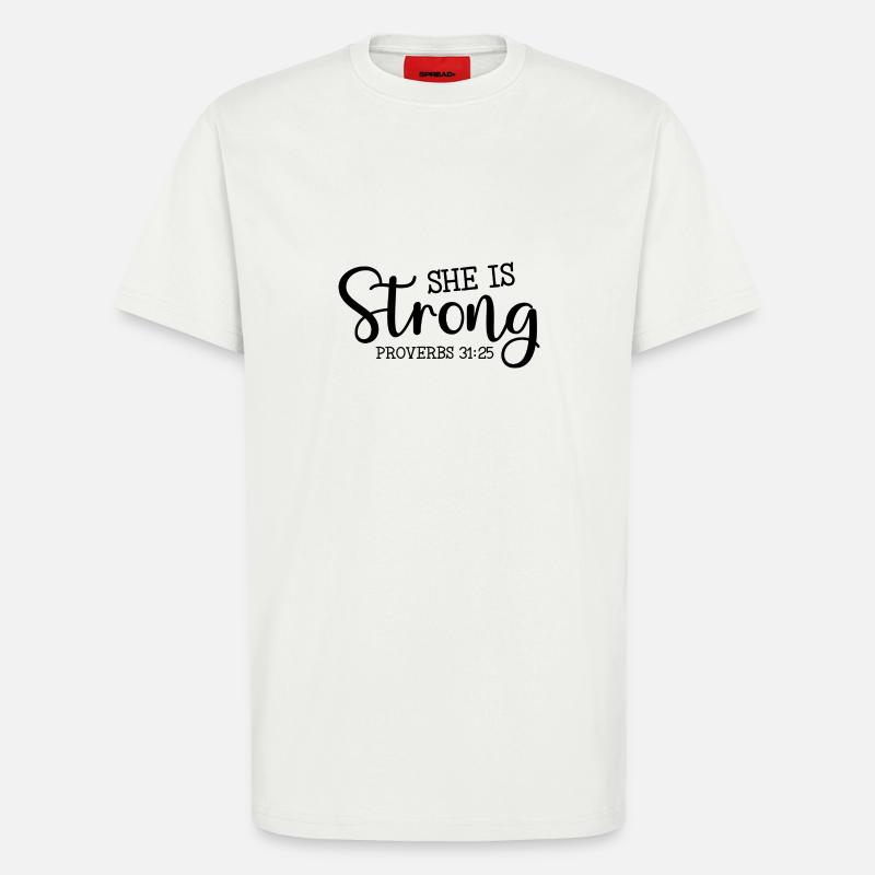 Sie ist stark - T-Shirt - made by SPREAD - OFF WHITE