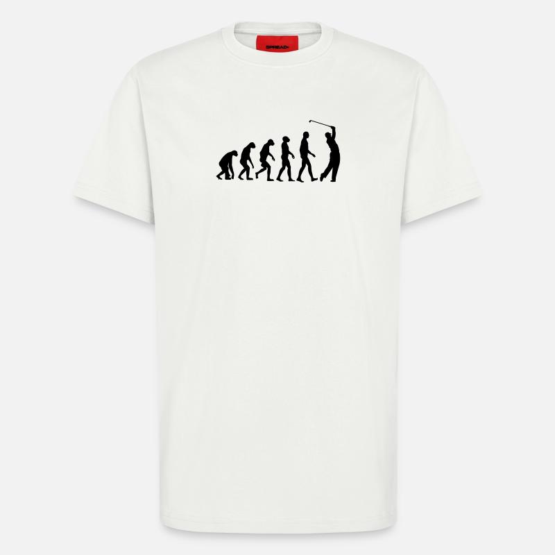 Golf Golf Evolution - T-shirt bio décontracté fabriqué en UE - OFF WHITE