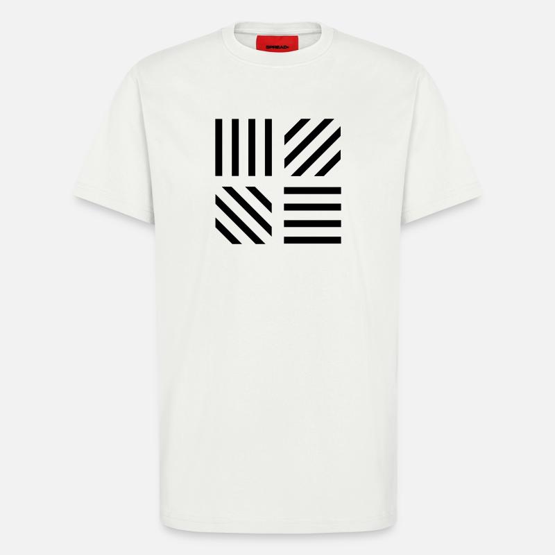 graphic stripe pattern - T-Shirt - made by SPREAD - OFF WHITE