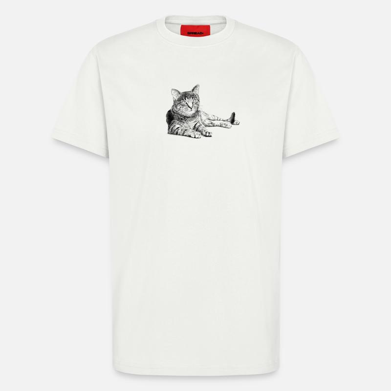 Katze - T-Shirt - made by SPREAD - OFF WHITE