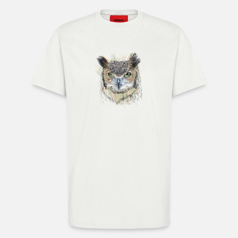 Eule - T-Shirt - made by SPREAD - OFF WHITE