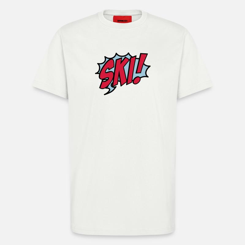 Ski - T-shirt bio décontracté fabriqué en UE - OFF WHITE