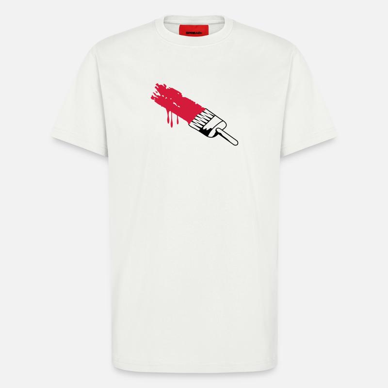 Pinsel mit Farbe - T-Shirt - made by SPREAD - OFF WHITE