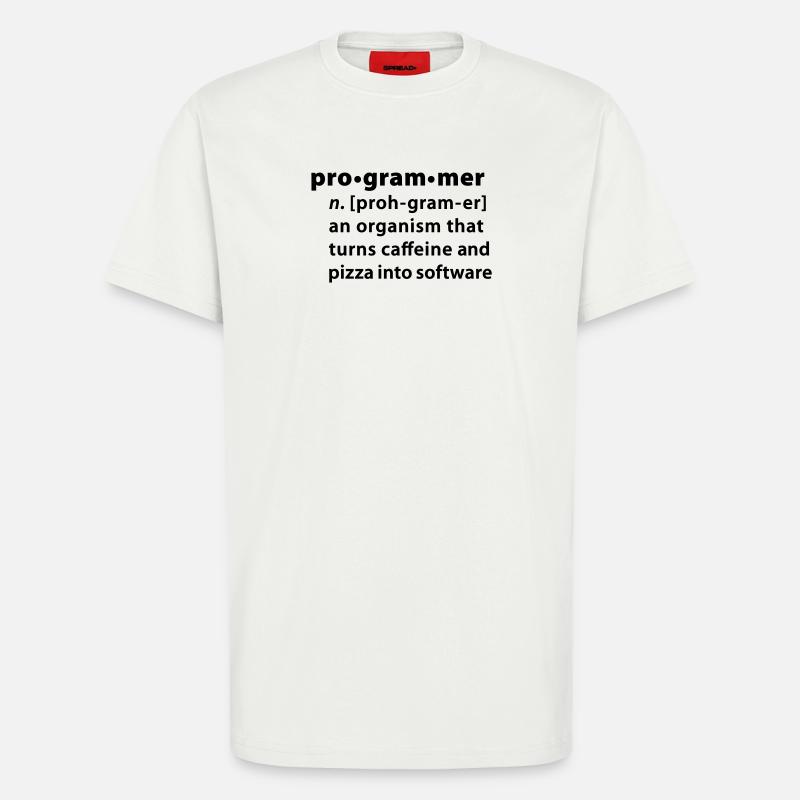 Programmer definition - Programmer la définition - T-shirt bio décontracté fabriqué en UE - OFF WHITE