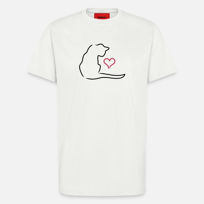 cat - T-Shirt - made by SPREAD - OFF WHITE