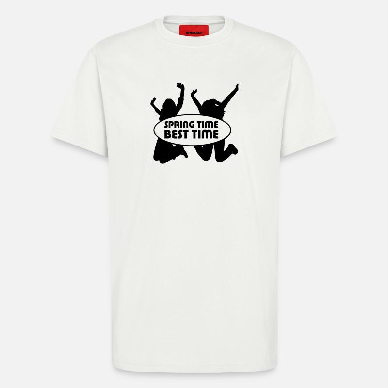 Spring Time Frühling Fun Freunde Geschenk - T-Shirt - made by SPREAD - OFF WHITE